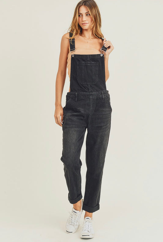 Black Relaxed Overall
