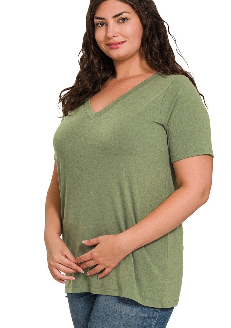 Relaxed Basic Tee, Olive