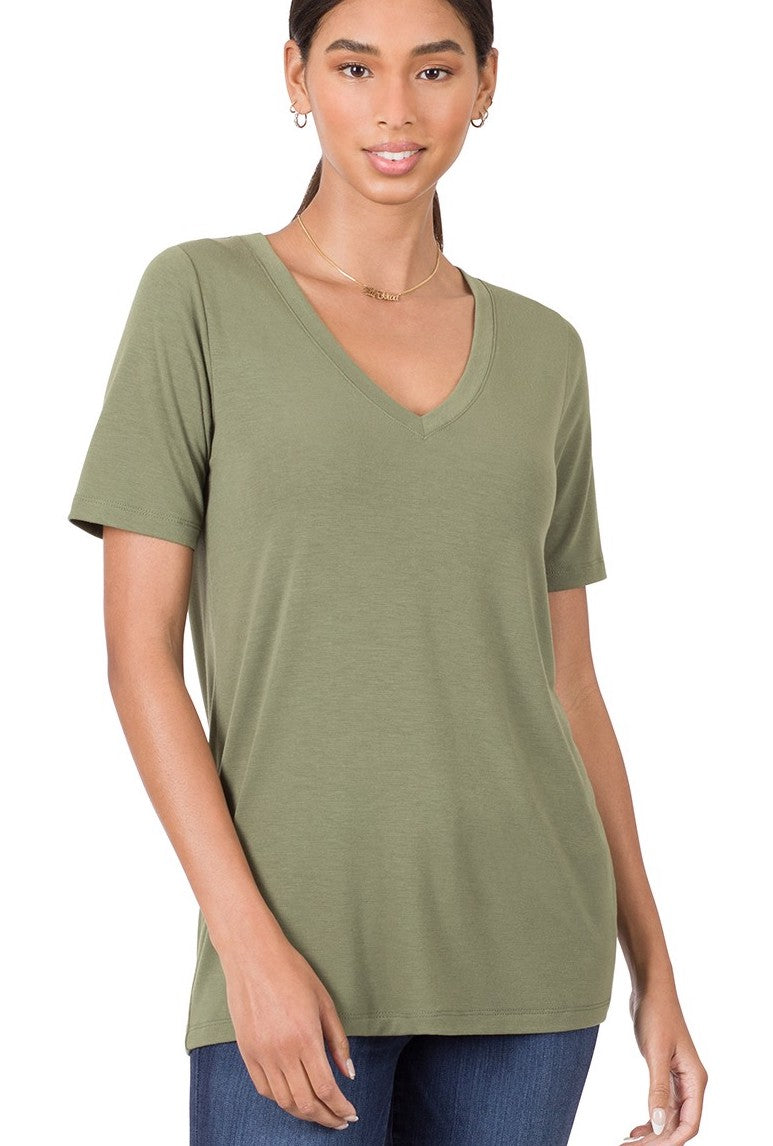 Relaxed Basic Tee, Olive