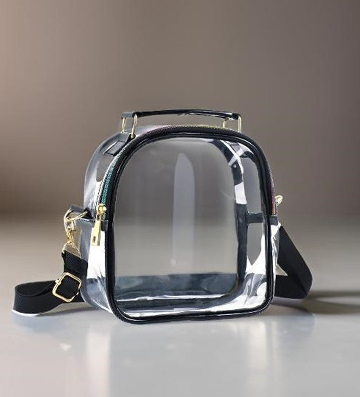 Black Transparent Crossbody