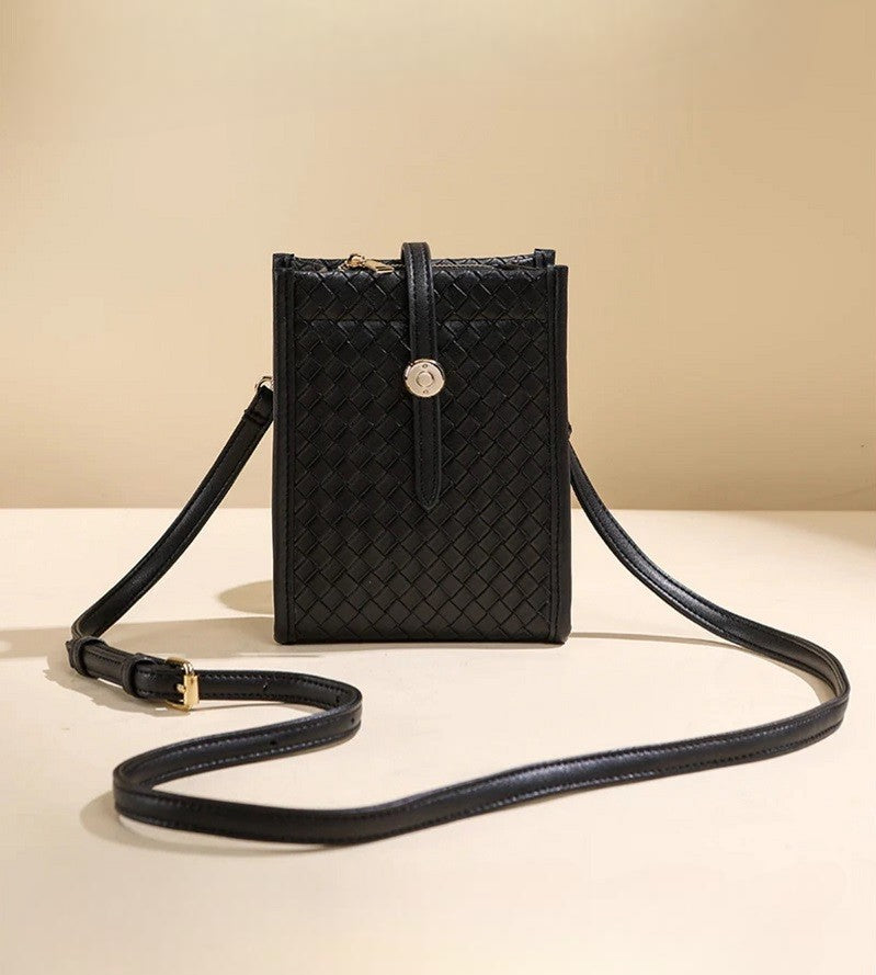 Black Woven Crossbody