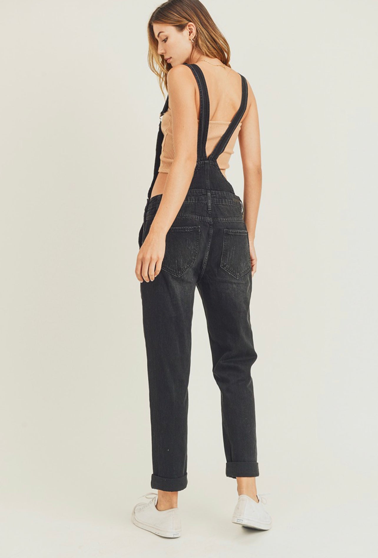 Black Relaxed Overall