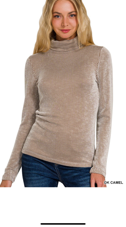 Ribbed Camel Top