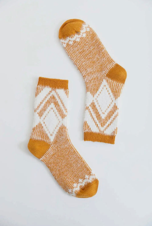 Mustard Mohair Socks