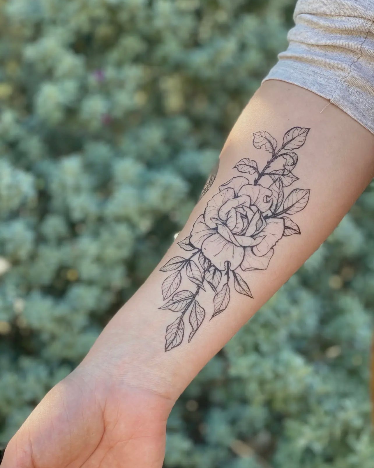 Rose Temp Tattoo